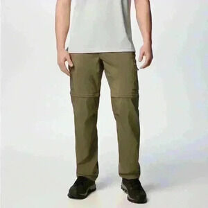 Columbia Nylon GRT Convertible Cargo Pants  Packable Windbreaker Green Mens Med